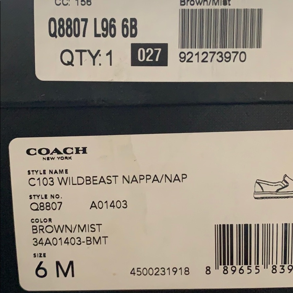 Coach Nappa Canvas Leopard Shoes 6 - Picture 5 of 5